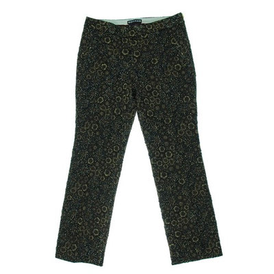 Rochas Womens Metallic Jacquard Pants