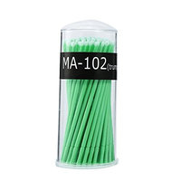 Disposable Micro Brush, 4 Types 100PCS/Box Women Micro Mascara Brush for Makeup and Personal Care(M- Green)
