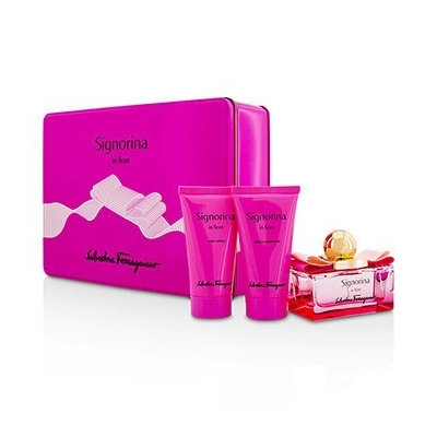 Salvatore Ferragamo Signorina In Fiore Coffret: Eau De Toilette Spray 50Ml/1.7Oz + Body Lotion 50Ml/1.7Oz + Shower Gel 5