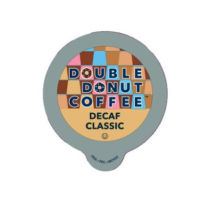 Double Donut Classic Decaf Coffee Single Serve Cups For Keurig K cup Brewer, 12 Count