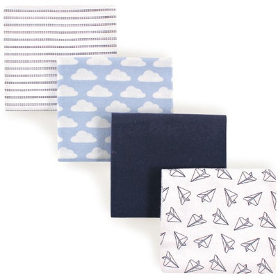 Hudson Baby Receiving Blankets Flannel 4-Pack