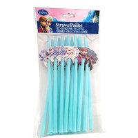 Disney Frozen disposable Straws Party with Elsa Anna & Olaf (18 straws per pack)
