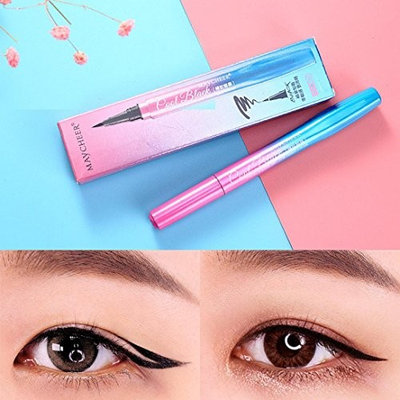 Yeefant Sweatproof No Smudge and Long Lasting Exquisite Cool Beauty Black Waterproof Eyeliner Liquid Beginner Eye Liner Pen Pencil Makeup Cosmetic New,Black