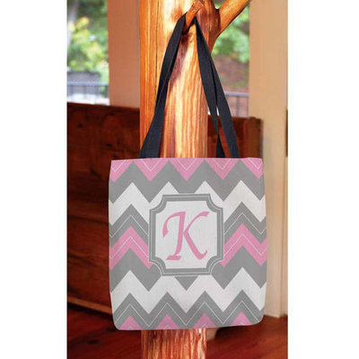 Thumbprintz - Chevron Monogram Tote Bag