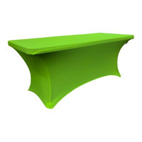 LA Linen TCSpandex72x30x30-LimeX84 Rectangular Spandex Tablecloth Lime - 72 x 30 x 30 in.