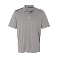Adidas A233 Men's 3-Stripes Polo Shirt -Grey/Black/Mid Grey-Small
