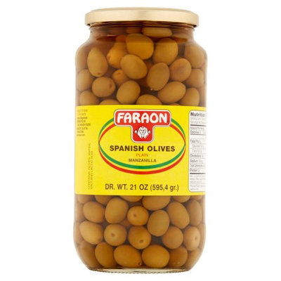 Faraon Foods Faraon Plain Manzanilla Spanish Olives, 21 oz