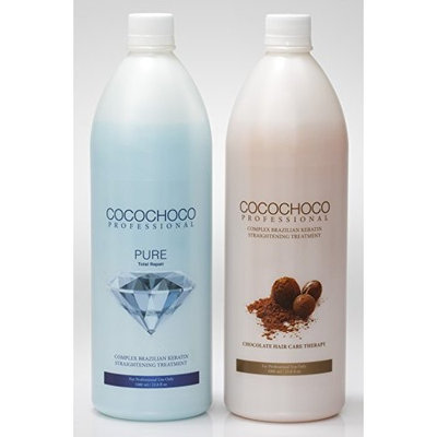 COCOCHOCO Original Keratin Treatment 34 Oz + COCOCHOCO Pure 34 Oz + Clarifying Shampoo 400ml