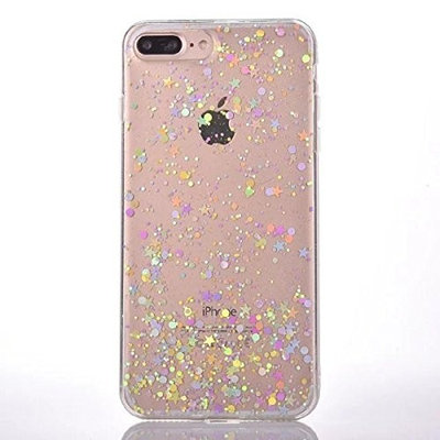 UCLL iphone 7 Case Galaxy Star Pattern Soft Flexible TPU Slim Fit Bling Protective Cover Case for Iphone7 with a Screen Protector