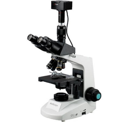 AmScope T370B-10MA 40X-2000X Simul-Focal Biological Microscope Plus 10 Mp Camera