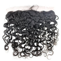 Brazilian Wet And Wavy Lace Frontal Closure 13X4 with Baby Hair Natural Water Wave Unprocessed