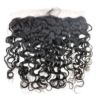 Brazilian Wet And Wavy Lace Frontal Closure 13X4 with Baby Hair Natural Water Wave Unprocessed