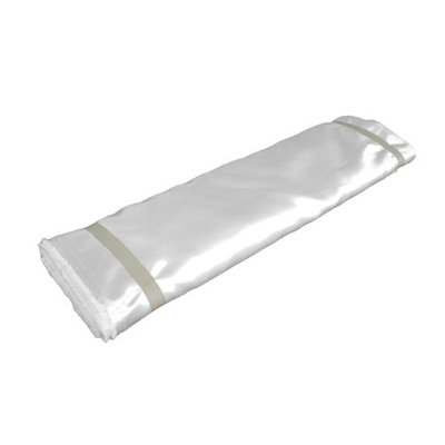 LA Linen BridalBolt-5Yrd-WhiteB11 5 Yards Bridal Satin Flat Fold White