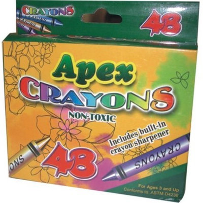 DDI 1277492 Apex Crayon 48 ct w/Sharpener Case of 48