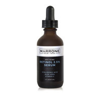 Marrone New York Anti Aging Retinol Serum 2.5%-w Hyaluronic Acid, Jojoba Oil, Aloe Vera, and Vitamin E-Boosts Collagen and Peptides-Acne Treatment-Reduces Wrinkles, Age Spots, and Oily Skin. 2 fl oz
