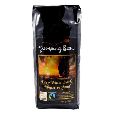 Jumping Bean Deepwater Dark Fair Trade and Organic Coffee, Whole Bean - 1lb