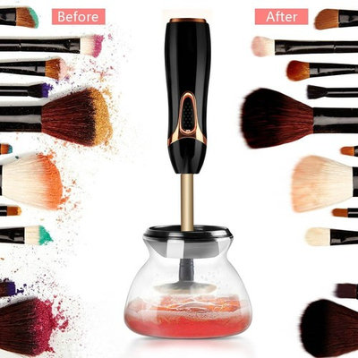 Makeup Brushes Cleaning Machine - Professional Electric Rotating Spinner dryer - Quick Cleaner Drying in seconds - Automatic Portable Device - Wash Kit Tool suit all size