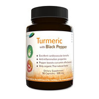 Botaniceutics Organic Turmeric and Black Pepper (Curcuma longa Piper nigrum) - 500 Mg - 90 Capsules. No additives, no fillers. A source of natural curcumin and piperine for your health.