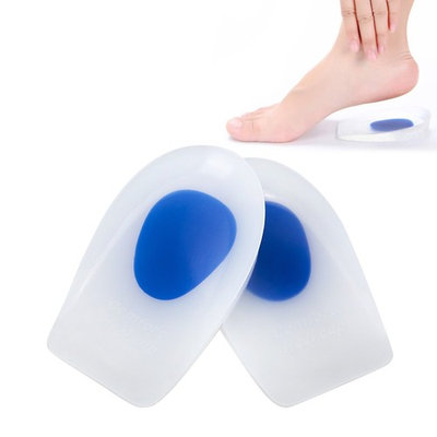 Gel Heel Cups Silicone Heel Cushion U Shaped Shoe Inserts Soft Pain Relief Shock Absorption