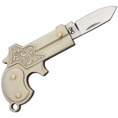 Novelty Cutlery NV269 Dainty Derringer Folding Knife Keyring Loop 1.75