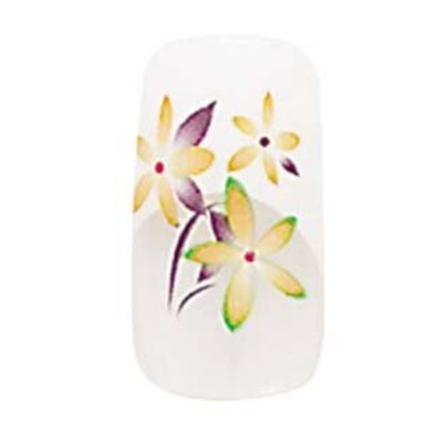 2x Sets of Cala Professional Airbrushed Nail Kit in French Tips with Yellow Flowers # 87651 + Aviva Eco Nail File...