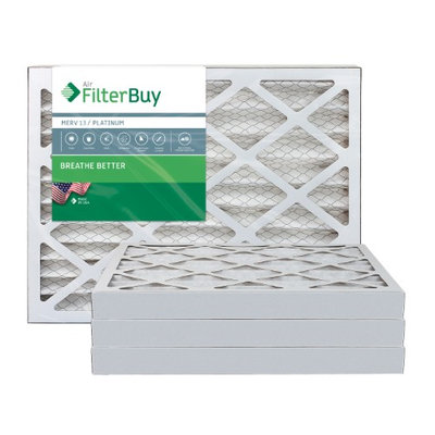 AFB Platinum MERV 13 13x18x2 Pleated AC Furnace Air Filter. Filters. 100% produced in the USA. (Pack of 4)