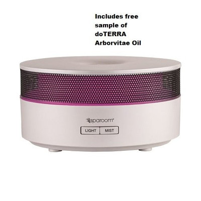 Sparoom Aromamist Ultrasonic Diffuser with 1/4 dram 20 drop sample arborvitae oil