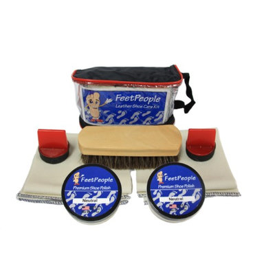 FeetPeople Premium Leather Care Kit with Travel Bag, Neutral