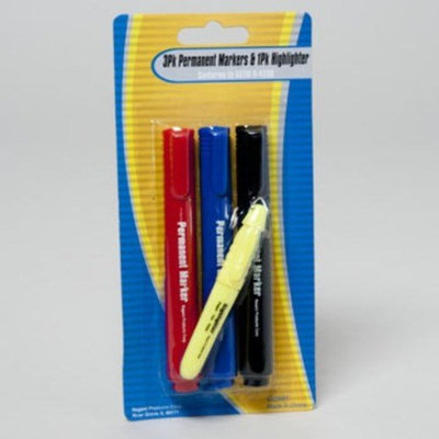 DDI 1989952 Permanent Marker44; Pack of 3 Per Case - Case of 48