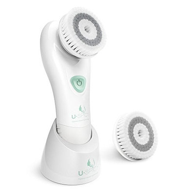 USpicy Sonic Facial Cleansing Brush, Electronic Face Brushes For Deep Cleaning, Gentle Skin Exfoliating Cleansing System, with IPX6 Waterproof Level