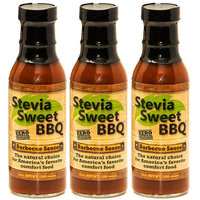 Stevia Sweet BBQ Sauce | Low Sugar (1g), Low Carb, Low Sodium, Gluten & Fat Free | Paleo & Keto Diet Friendly Barbecue Sauce | Zero Artificial Sweeteners (3 x 15 oz)