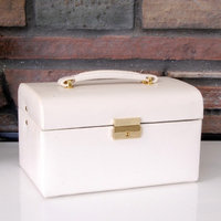 Budd Leather Lizard Print Calf Jewelry Box with Handle