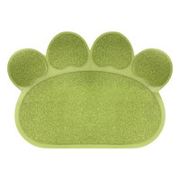 Trademark Global Games Non Slip Food and Litter Mat for Dogs and Cats- Floor Protecting Paw Shaped Mat for Cat and Dog Bowls- BPA and Phthalate Free By PETMAKER