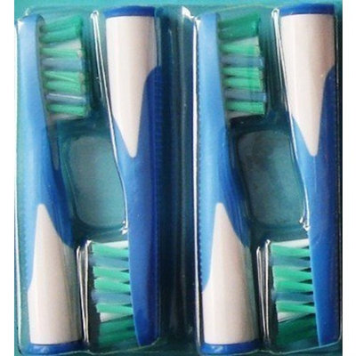 Oral B Sonic Complete Refill Toothbrush Heads- Pack of 4 Generic Oralb Braun Replacement Brush Heads for Sonic, Sonic Complete & Vitality Sonic Oral-B Electric Base by Pearl Enterprises