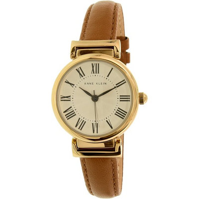 Anne Klein Women's AK-2246CRHY Gold Leather Analog Quartz Dress Watch