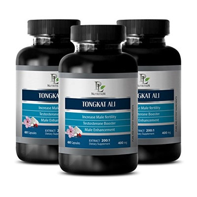 Male Enchantment Pills Increase Size and Length - TONGKAT ALI 200:1 PREMIUM EXTRACT 400mg - Tongkat Ali Supplement - 3 Bottles 180 Capsules