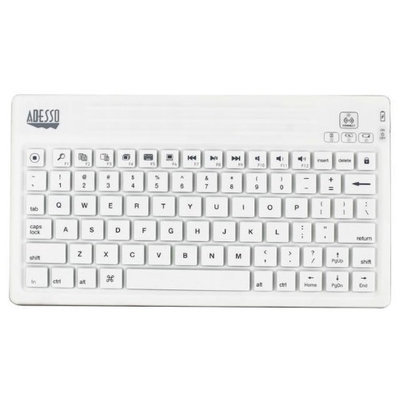Adesso Keyboard WKB-2000BW Bluetooth Waterproof Keyboard for Mac Retail