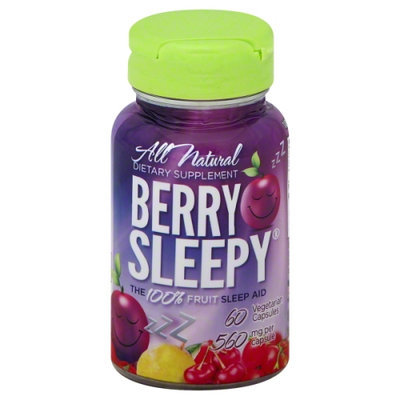 Berry Sleepy - 100 Fruit Sleep Aid 560 mg. - 60 Vegetarian Capsules