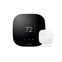 Ecobee - Ecobee3 Programmable Touch-screen Wi-fi Thermostat - Black/white