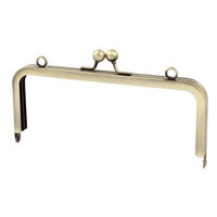 Lady Vintage Style Bronze Tone Metal Kiss Lock Foldable Arch Purse Frame 18x8cm