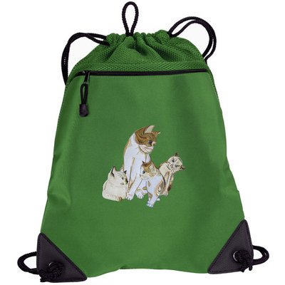 Cute Cats Drawstring Bags Cat Cinch Backpacks - Unique Mesh & Microfiber