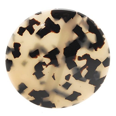 France Luxe Simple Circle Barrette - Ivory Tokyo