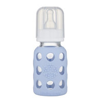 Glass Baby Bottle with Silicone Sleeve Blanket Lifefactory 4 oz Bottle