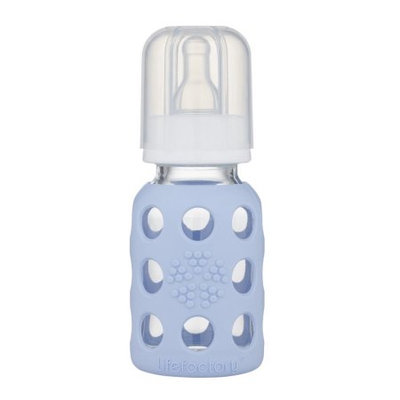 Glass Baby Bottle with Silicone Sleeve Blanket Lifefactory 4 oz Bottle