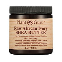 African Shea Butter Raw Unrefined 100% Pure Natural Organic Ivory Grade A - 4 oz - DIY Body Butters, Lotion, Cream, lip Balm & Soap Making Supplies, Eczema & Psoriasis Aid, Stretch Mark Product