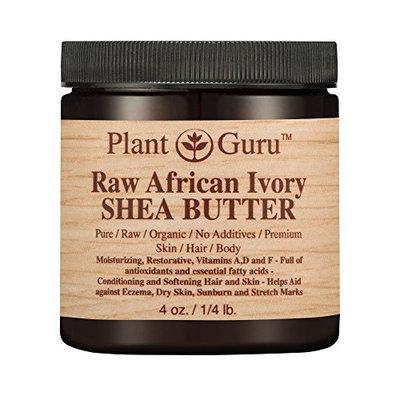 African Shea Butter Raw Unrefined 100% Pure Natural Organic Ivory Grade A - 4 oz - DIY Body Butters, Lotion, Cream, lip Balm & Soap Making Supplies, Eczema & Psoriasis Aid, Stretch Mark Product