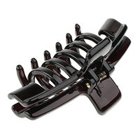 D DOLITY Ladies Large Hanger Shape Spring Hair Claw Clamps Clips Hair Clasp Grip - Black