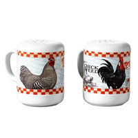 Checkered Chicken Salt & Pepper Shakers