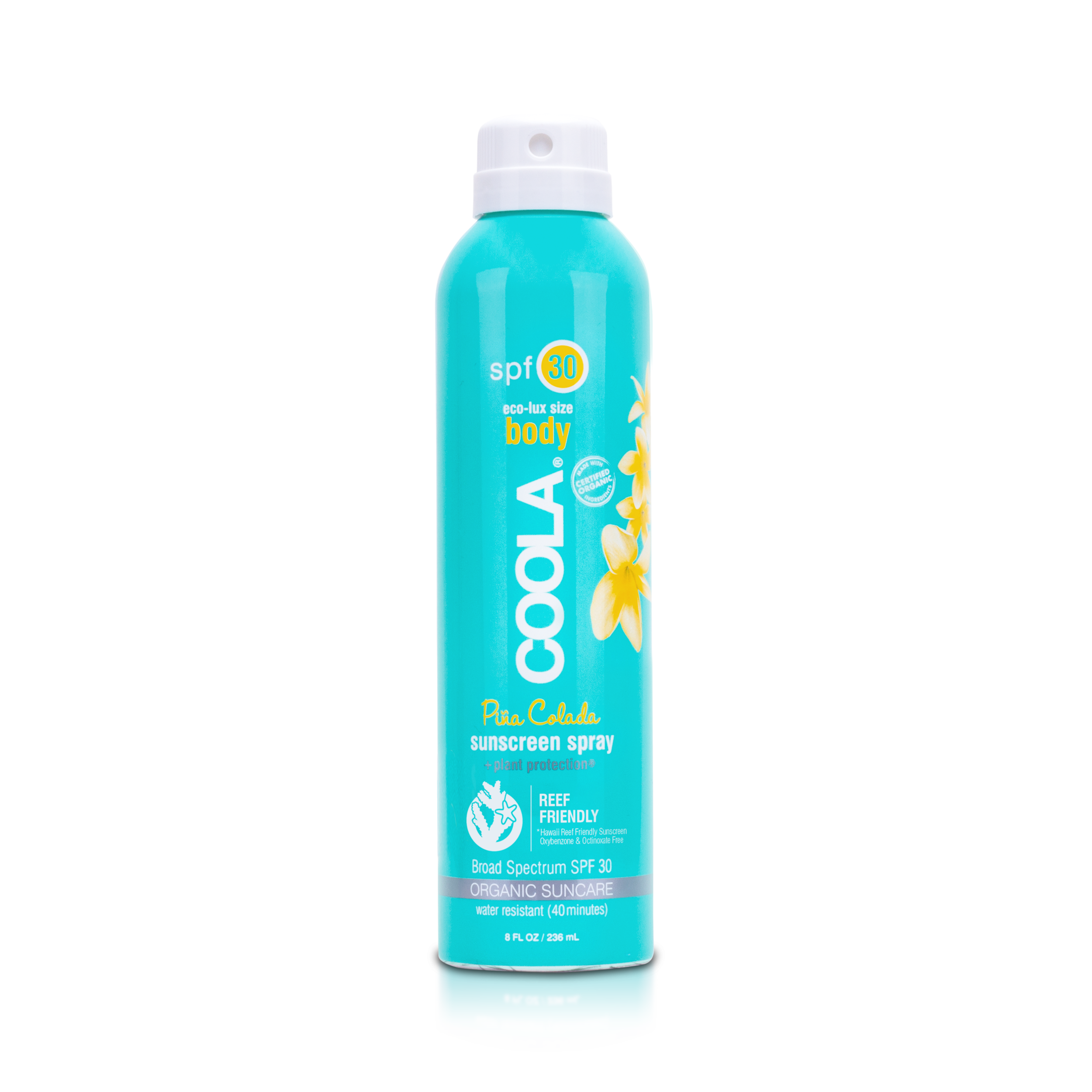 COOLA Eco-Lux Body SPF 30 Pina Colada Organic Sunscreen Spray