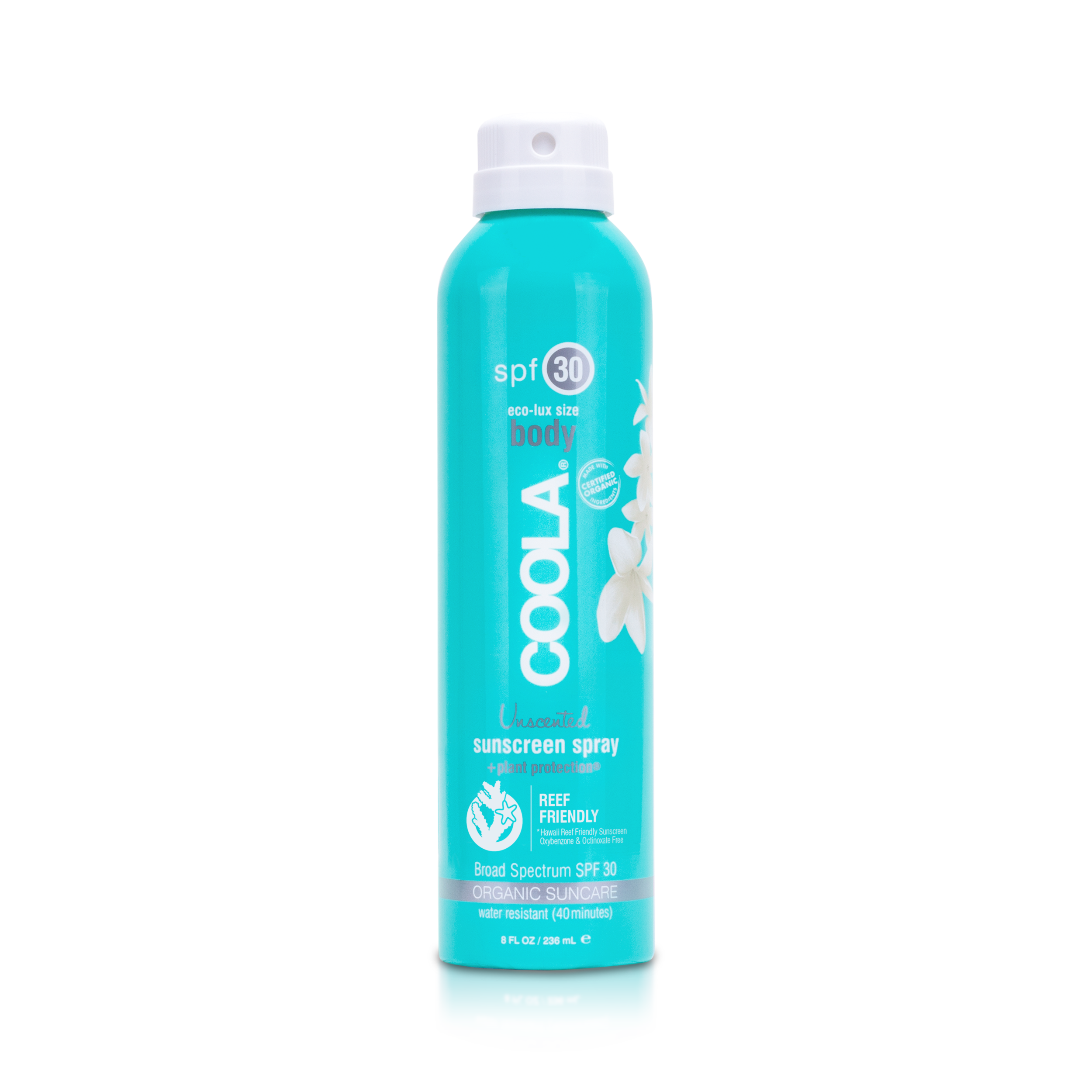 COOLA Eco-Lux Body SPF 30 Unscented Organic Sunscreen Spray